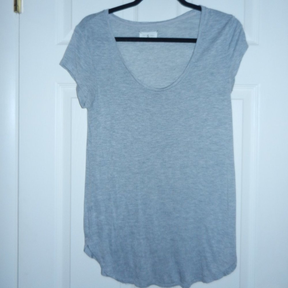 Lou & Grey LOFT T-shirt grey scoop neck